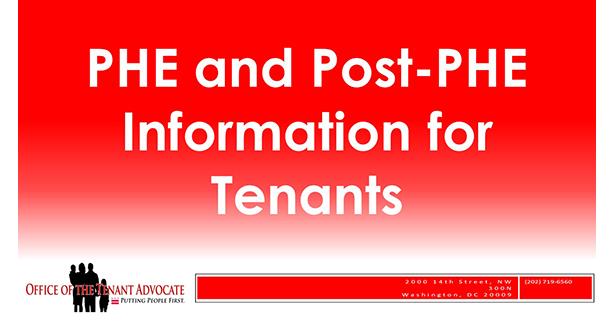 COVID-19 State of Emergency & Tenant Rights/Services